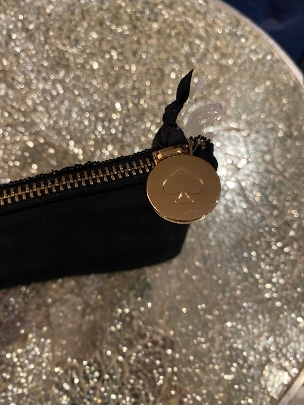 kate spade Black Beaded 'champagne & french fries' Clutch/Pouch - Picture 4 of 4